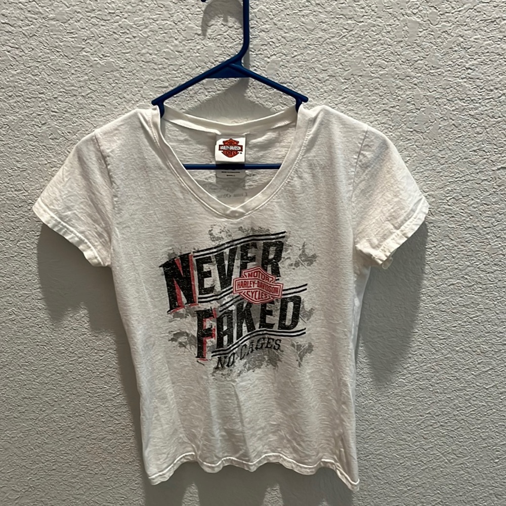 Harley Davidson Womens V Neck  Shirt